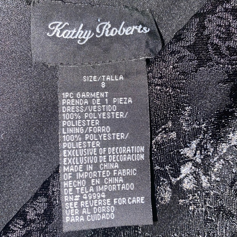 Kathy Roberts Embellished Black Dress, Size 8 - Picture 9 of 9